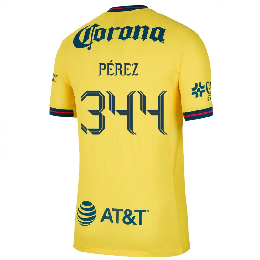 DanxenキッズFroylan Pérez#344黄 青ホームシャツ2024/25ジャージーユニフォーム