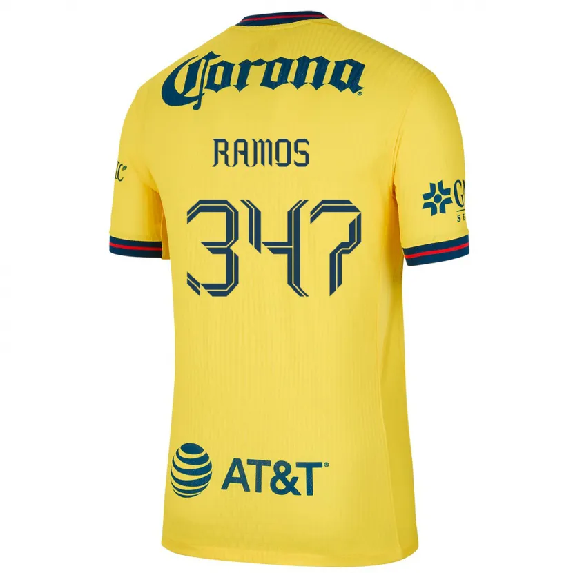 DanxenキッズLuis Ramos#347黄 青ホームシャツ2024/25ジャージーユニフォーム