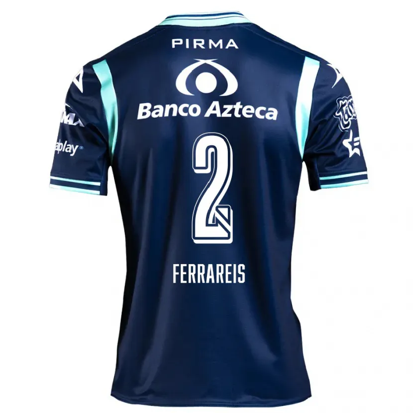 Danxenキッズグスタボ・フェラレイス#2ネイビーブルーアウェイシャツ2024/25ジャージーユニフォーム