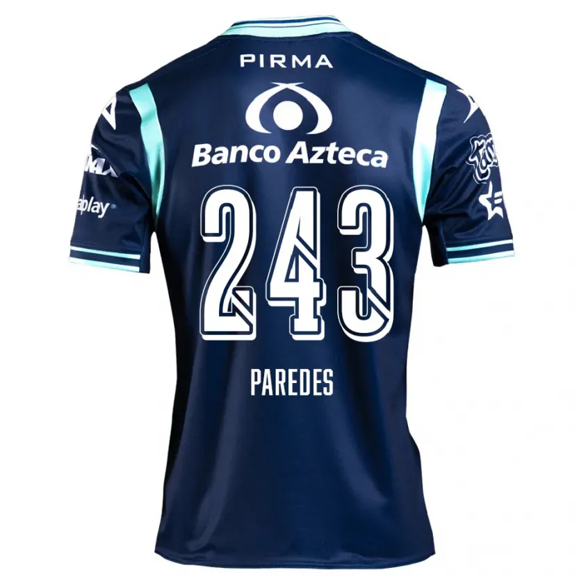 DanxenキッズIker Paredes#243ネイビーブルーアウェイシャツ2024/25ジャージーユニフォーム