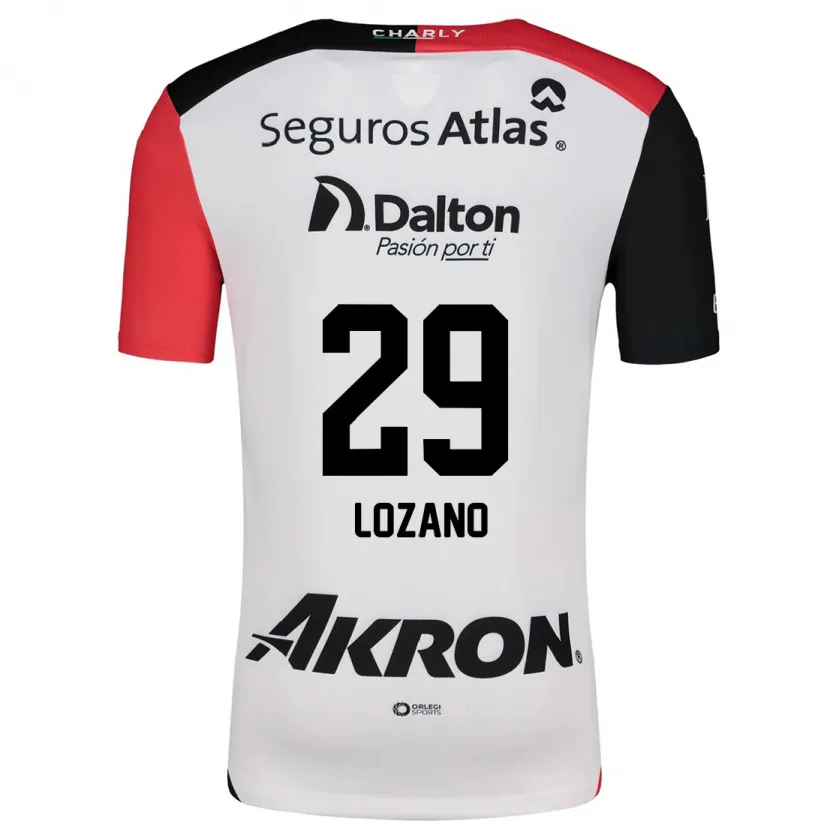 Danxenキッズブリアン・ロサノ#29白 赤 黒アウェイシャツ2024/25ジャージーユニフォーム