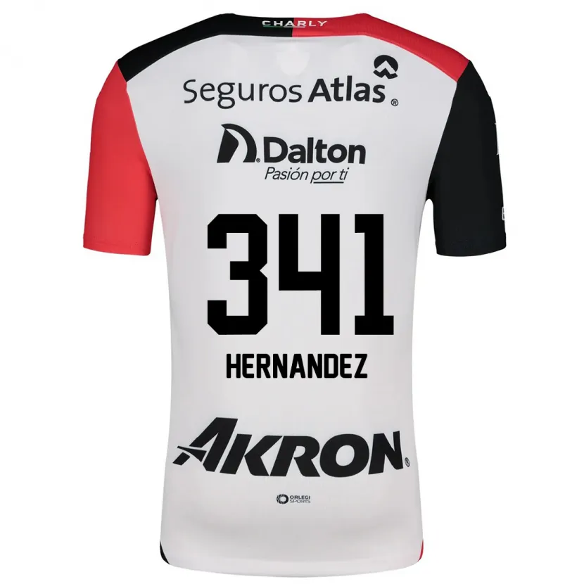 Danxenキッズレオナルド・ヘルナンデス#341白 赤 黒アウェイシャツ2024/25ジャージーユニフォーム