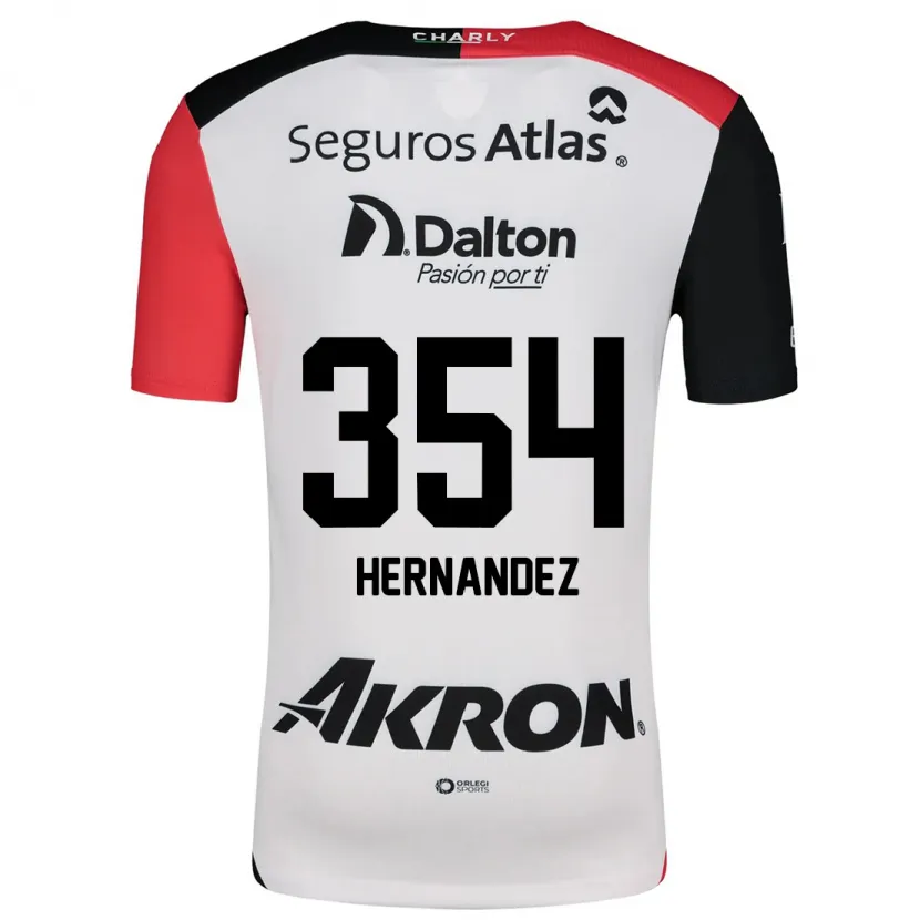 Danxenキッズダニエル・ヘルナンデス#354白 赤 黒アウェイシャツ2024/25ジャージーユニフォーム