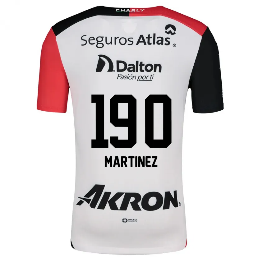 Danxenキッズルイス・カルロス・マルティネス#190白 赤 黒アウェイシャツ2024/25ジャージーユニフォーム