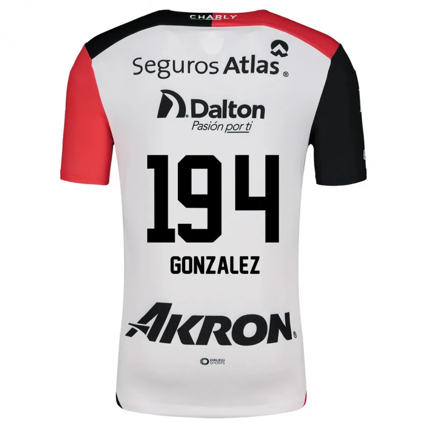 Danxenキッズアンドレス・ゴンサレス#194白 赤 黒アウェイシャツ2024/25ジャージーユニフォーム