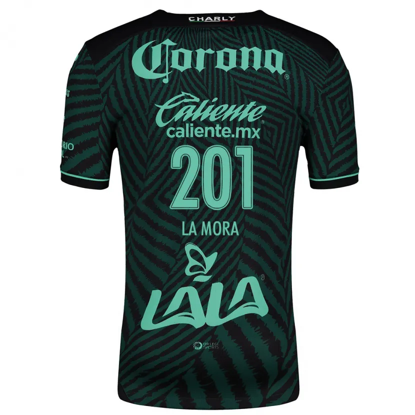 Danxenキッズルイス・デ・ラ・モラ#201ブラック グリーンアウェイシャツ2024/25ジャージーユニフォーム