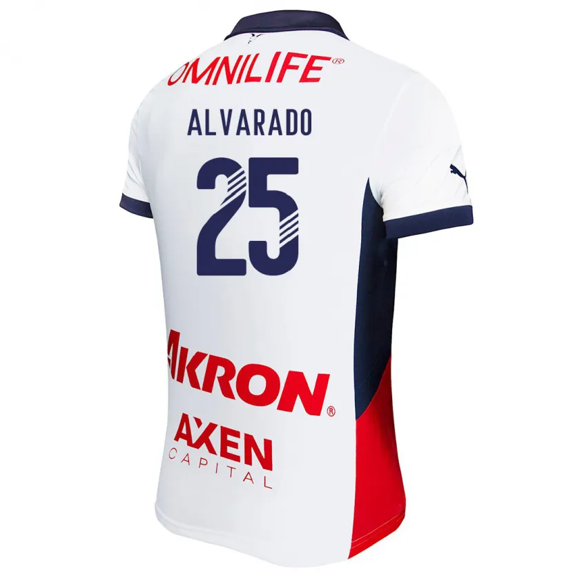 Danxenキッズロベルト・アルバラード#25白 赤 青アウェイシャツ2024/25ジャージーユニフォーム