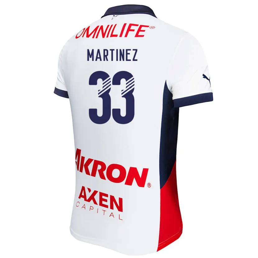 Danxenキッズラウル・マルティネス#33白 赤 青アウェイシャツ2024/25ジャージーユニフォーム
