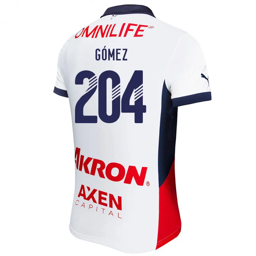 DanxenキッズLuis Gómez#204白 赤 青アウェイシャツ2024/25ジャージーユニフォーム