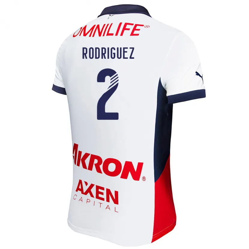 Danxenキッズジャクリーン・ロドリゲス#2白 赤 青アウェイシャツ2024/25ジャージーユニフォーム