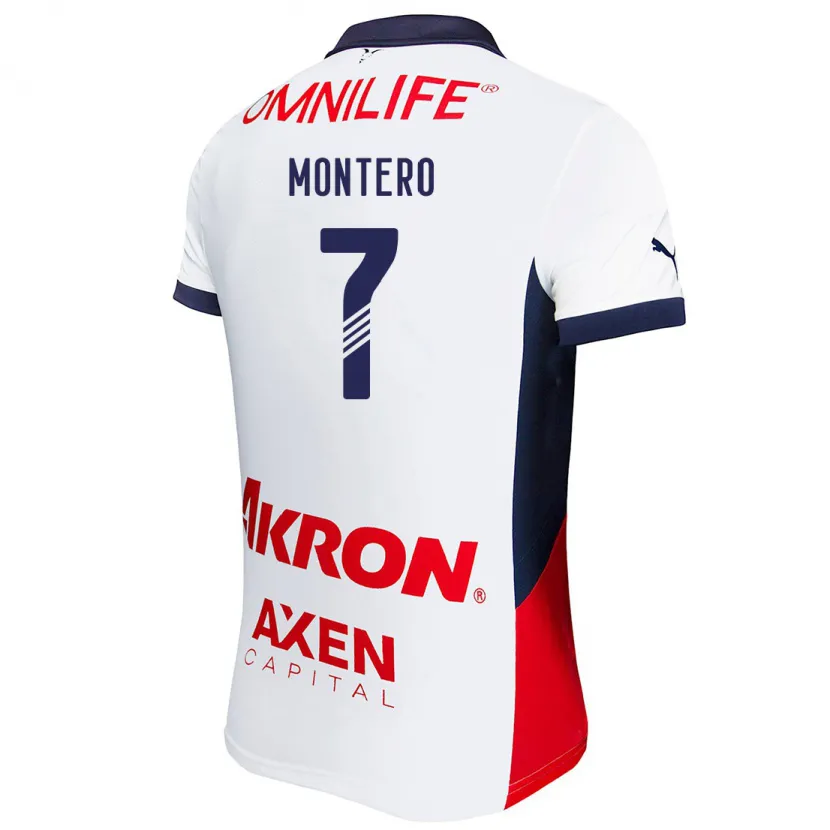 Danxenキッズカサンドラ・モンテーロ#7白 赤 青アウェイシャツ2024/25ジャージーユニフォーム