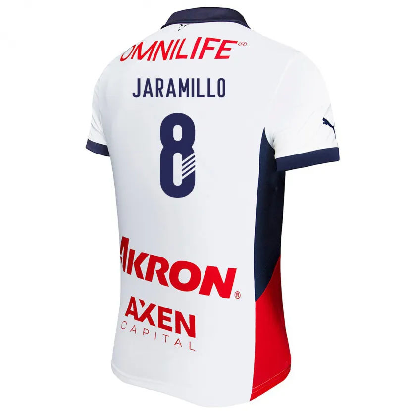 Danxenキッズカロリーナ・ジャラミロ#8白 赤 青アウェイシャツ2024/25ジャージーユニフォーム