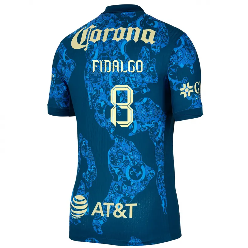 Danxenキッズアルバロ・フィダルゴ・フェルナンデス#8青 黄アウェイシャツ2024/25ジャージーユニフォーム