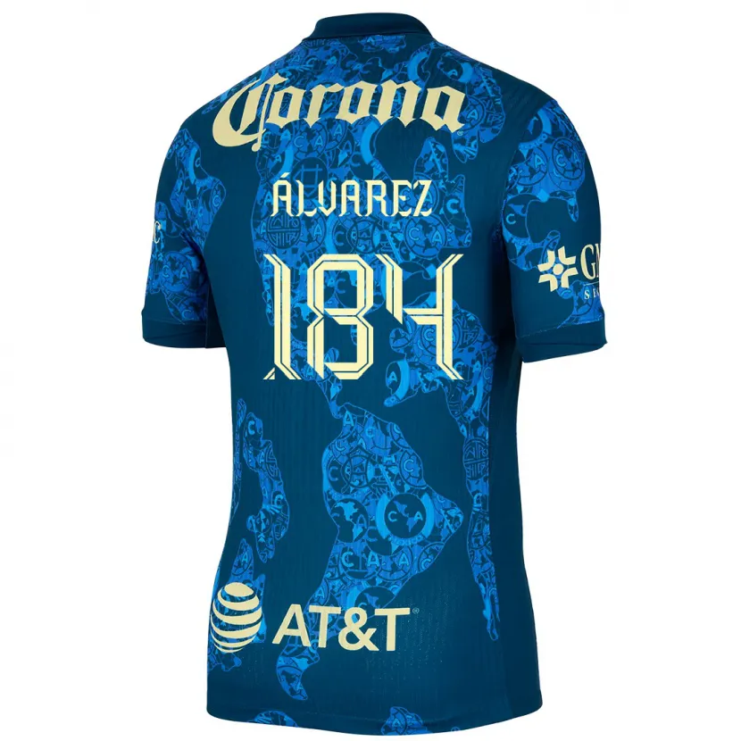 DanxenキッズAntonio Álvarez#184青 黄アウェイシャツ2024/25ジャージーユニフォーム