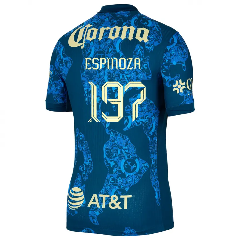 DanxenキッズDagoberto Espinoza#197青 黄アウェイシャツ2024/25ジャージーユニフォーム