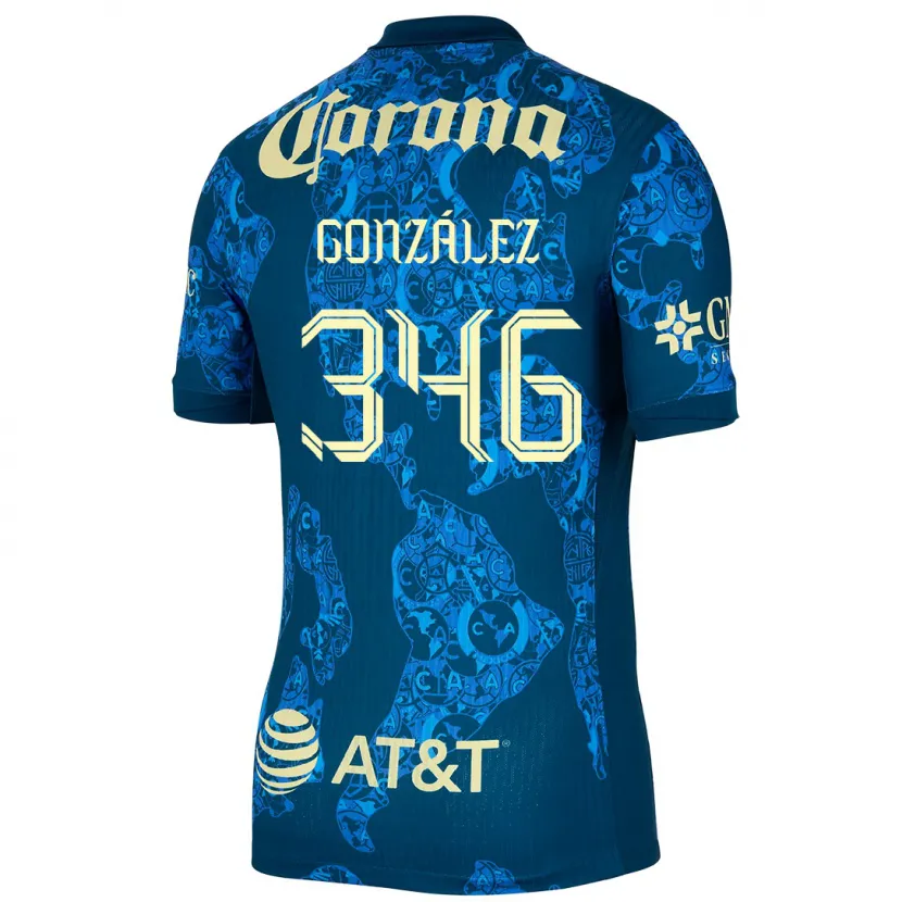 DanxenキッズRicardo González#346青 黄アウェイシャツ2024/25ジャージーユニフォーム