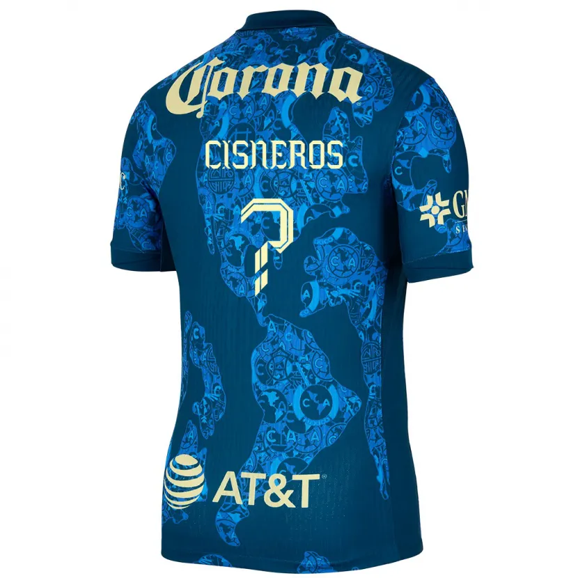 DanxenキッズVladimir Cisneros#0青 黄アウェイシャツ2024/25ジャージーユニフォーム