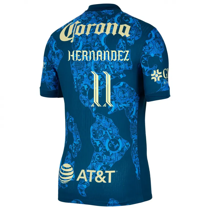 DanxenキッズMontserrat Hernandez#11青 黄アウェイシャツ2024/25ジャージーユニフォーム
