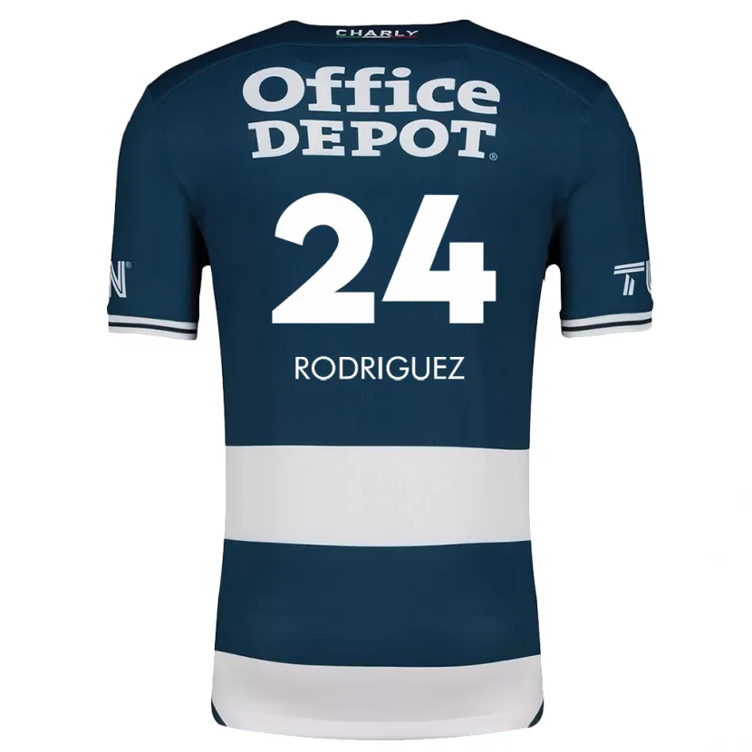 DanxenメンズLuis Rodríguez#24ブルーホワイトホームシャツ2024/25ジャージーユニフォーム