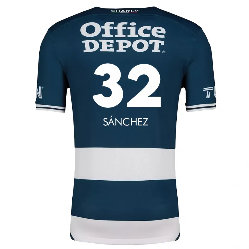 DanxenメンズCarlos Sánchez#32ブルーホワイトホームシャツ2024/25ジャージーユニフォーム