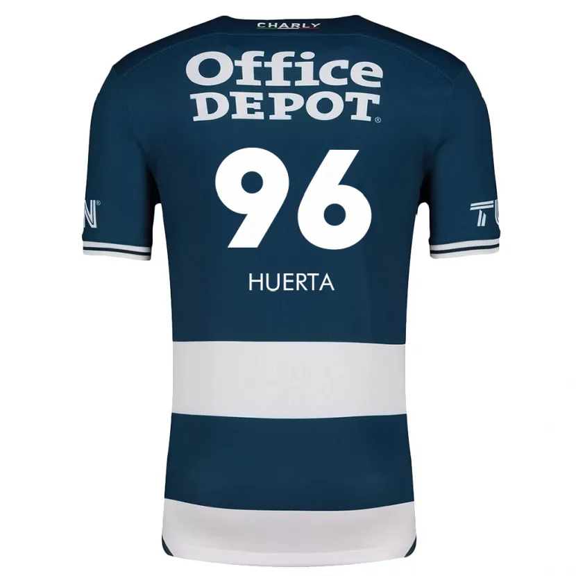 DanxenメンズEdwin Huerta#96ブルーホワイトホームシャツ2024/25ジャージーユニフォーム