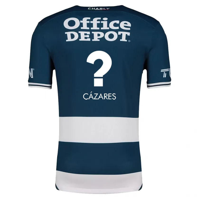 DanxenメンズDimas Cázares#0ブルーホワイトホームシャツ2024/25ジャージーユニフォーム