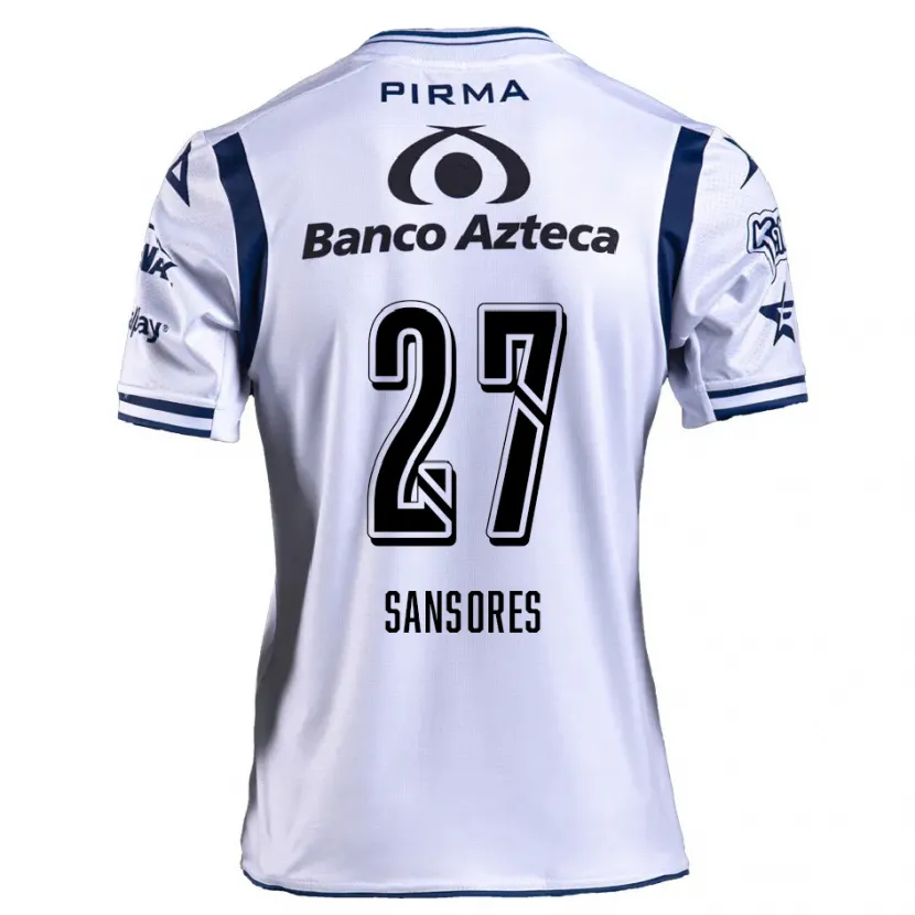 DanxenメンズMiguel Sansores#27ホワイト ネイビーブルーホームシャツ2024/25ジャージーユニフォーム