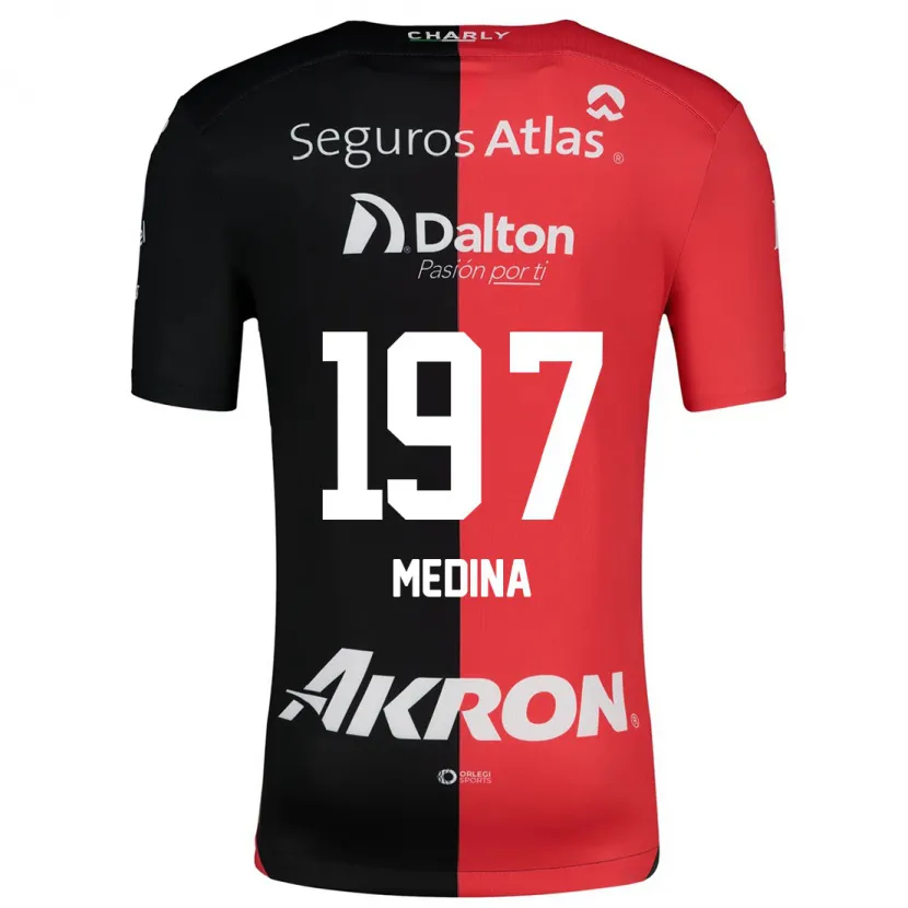 DanxenメンズHéctor Medina#197赤、黒ホームシャツ2024/25ジャージーユニフォーム