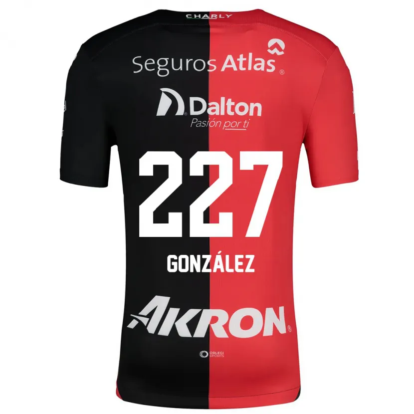 DanxenメンズRodolfo González#227赤、黒ホームシャツ2024/25ジャージーユニフォーム