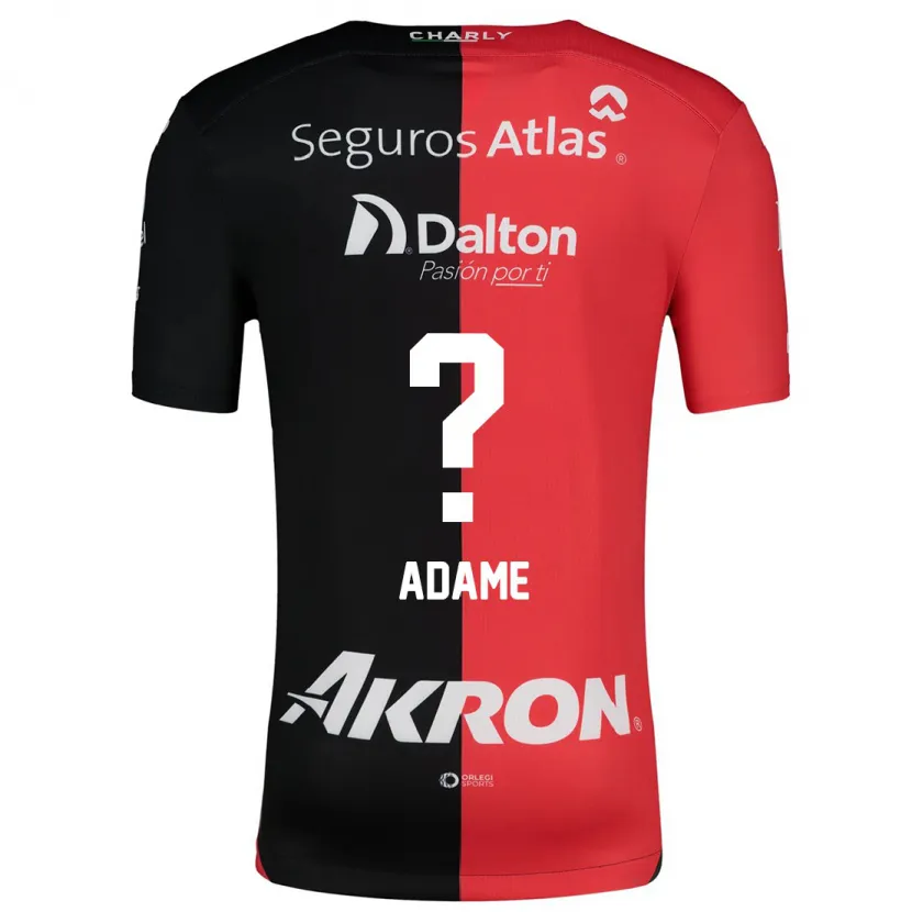 DanxenメンズEdgar Adame#0赤、黒ホームシャツ2024/25ジャージーユニフォーム