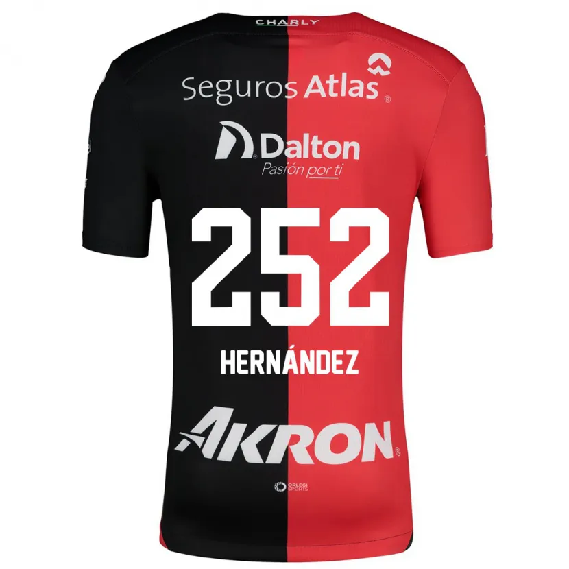 Danxenメンズルイス・エルナンデス#252赤、黒ホームシャツ2024/25ジャージーユニフォーム