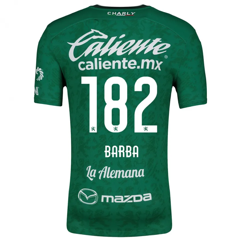 DanxenメンズAustin Barba#182グリーンホワイトホームシャツ2024/25ジャージーユニフォーム