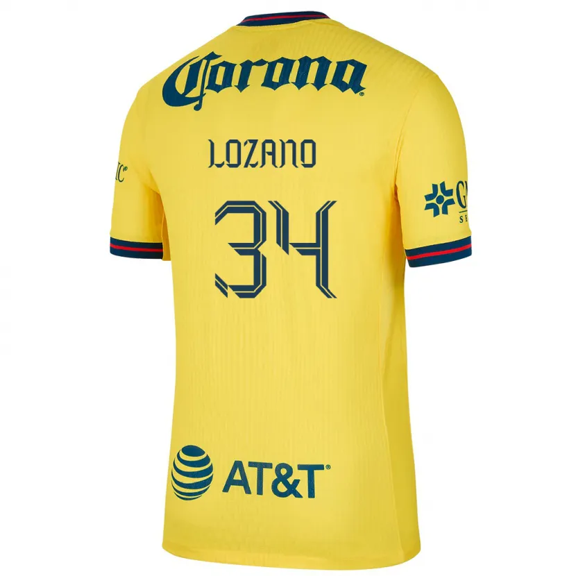 Danxenメンズエステバン・ロザーノ#34黄 青ホームシャツ2024/25ジャージーユニフォーム