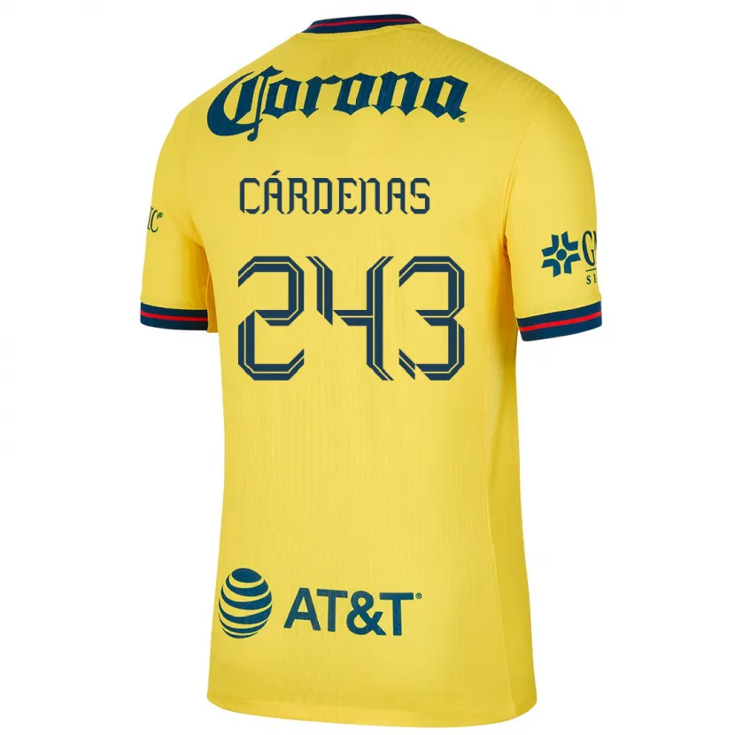 DanxenメンズAlejandro Cárdenas#243黄 青ホームシャツ2024/25ジャージーユニフォーム