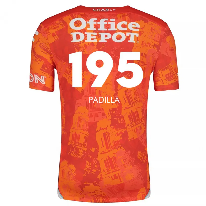 DanxenメンズÁngel Padilla#195オレンジ ホワイトアウェイシャツ2024/25ジャージーユニフォーム