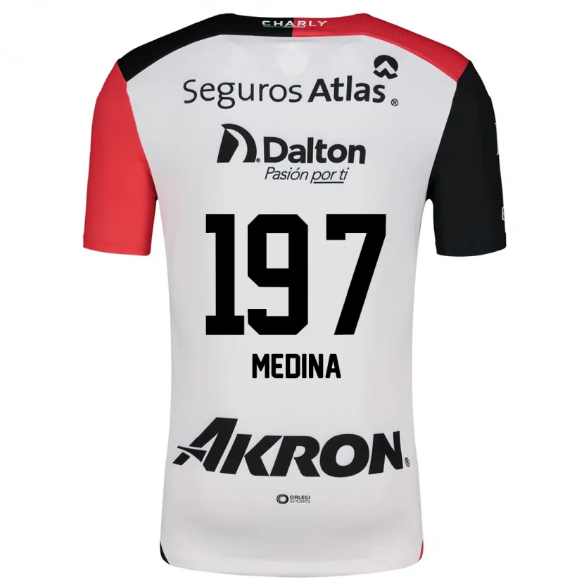 DanxenメンズHéctor Medina#197白 赤 黒アウェイシャツ2024/25ジャージーユニフォーム
