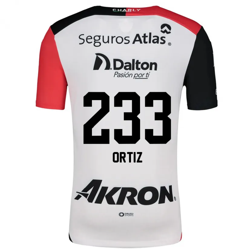 DanxenメンズBrandon Ortiz#233白 赤 黒アウェイシャツ2024/25ジャージーユニフォーム