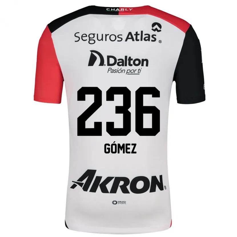 DanxenメンズJosé Gómez#236白 赤 黒アウェイシャツ2024/25ジャージーユニフォーム