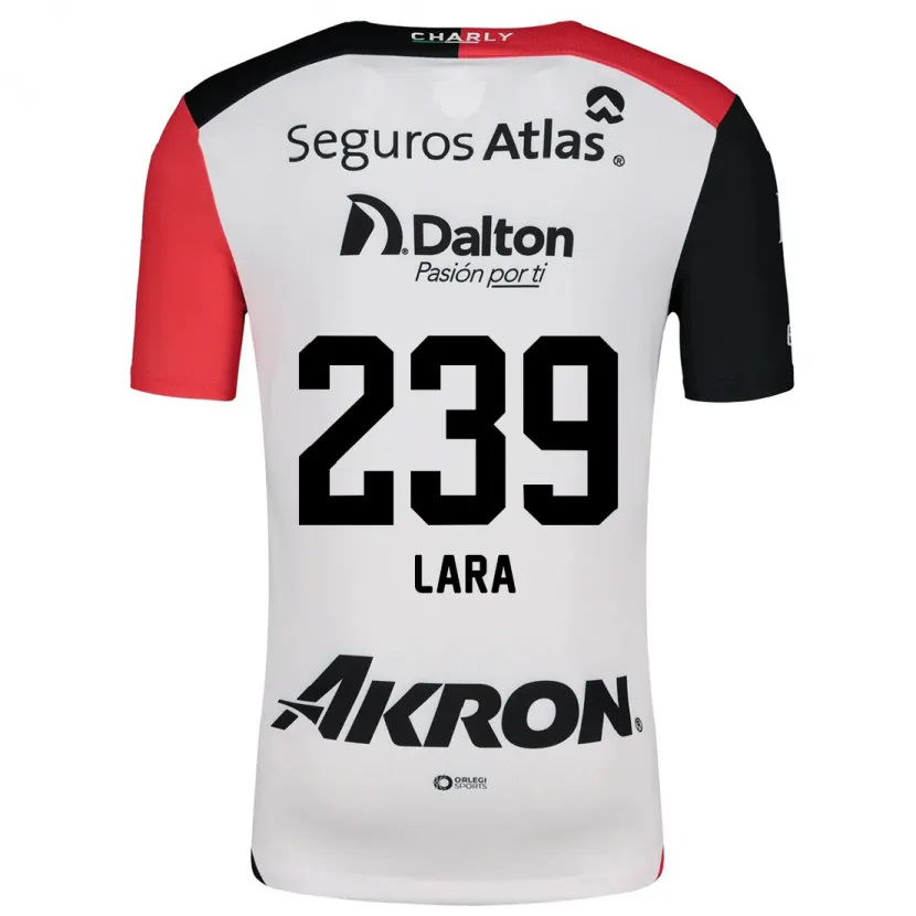 DanxenメンズGuadalupe Lara#239白 赤 黒アウェイシャツ2024/25ジャージーユニフォーム