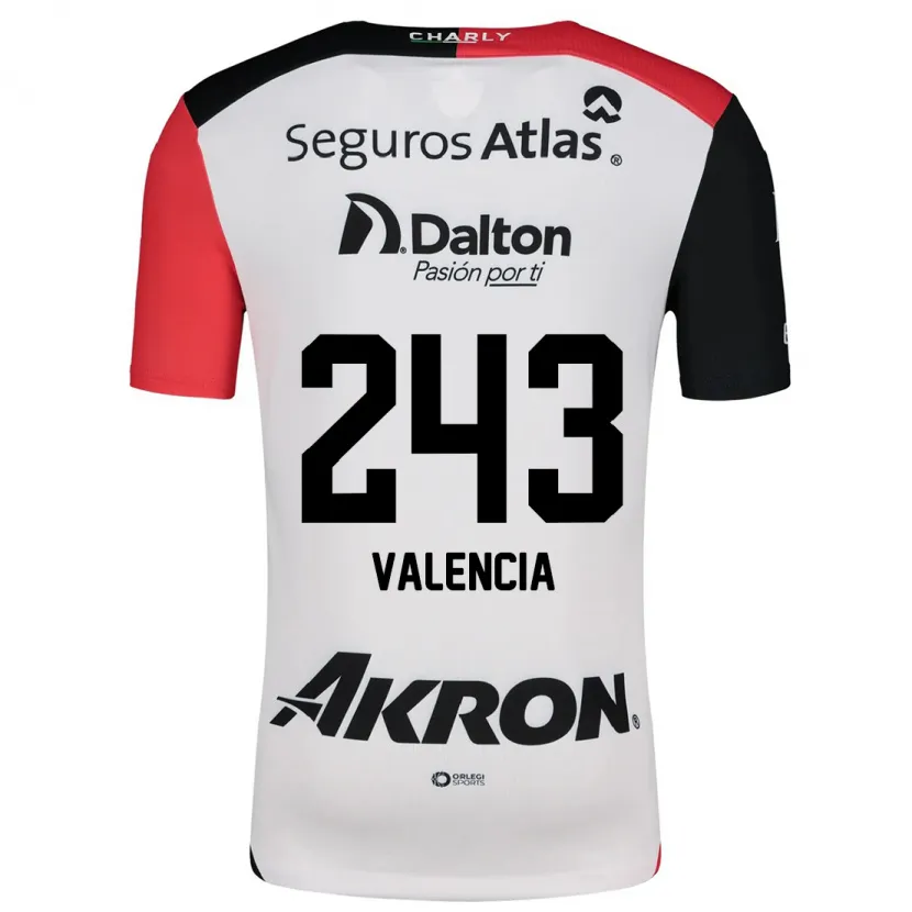 DanxenメンズLuis Valencia#243白 赤 黒アウェイシャツ2024/25ジャージーユニフォーム