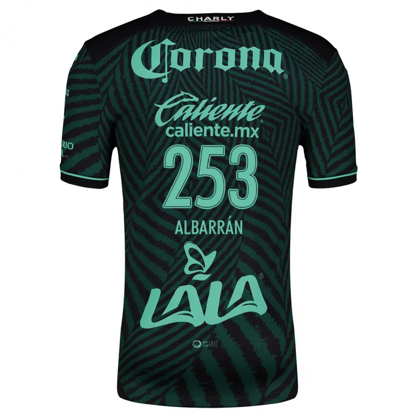 DanxenメンズRodrigo Albarrán#253ブラック グリーンアウェイシャツ2024/25ジャージーユニフォーム