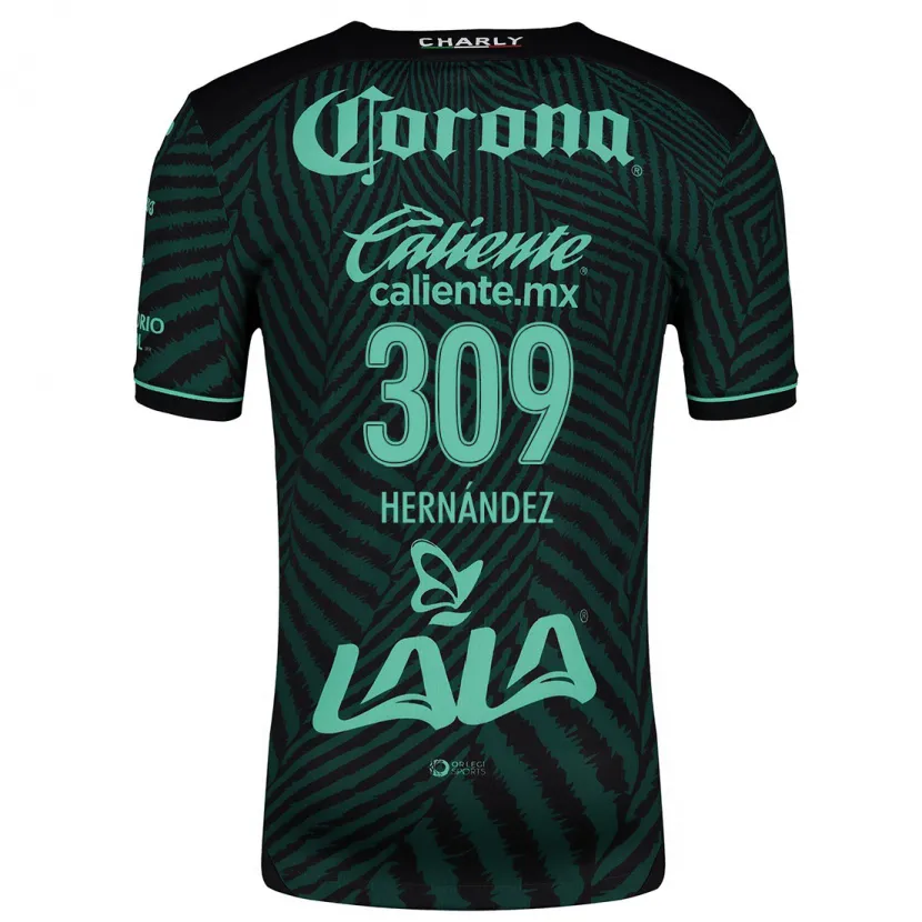 DanxenメンズJulio Hernández#309ブラック グリーンアウェイシャツ2024/25ジャージーユニフォーム