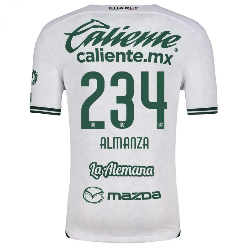 DanxenメンズRomán Almanza#234ホワイト グリーンアウェイシャツ2024/25ジャージーユニフォーム