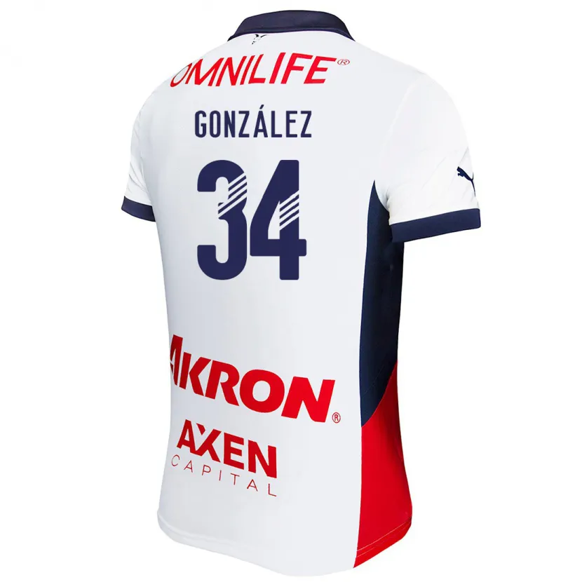 DanxenメンズArmando González#34白 赤 青アウェイシャツ2024/25ジャージーユニフォーム