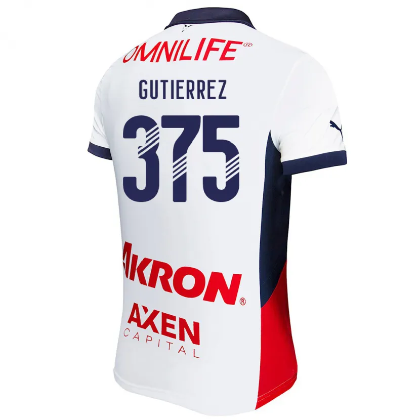 Danxenメンズゲルソン・グティエレス#375白 赤 青アウェイシャツ2024/25ジャージーユニフォーム