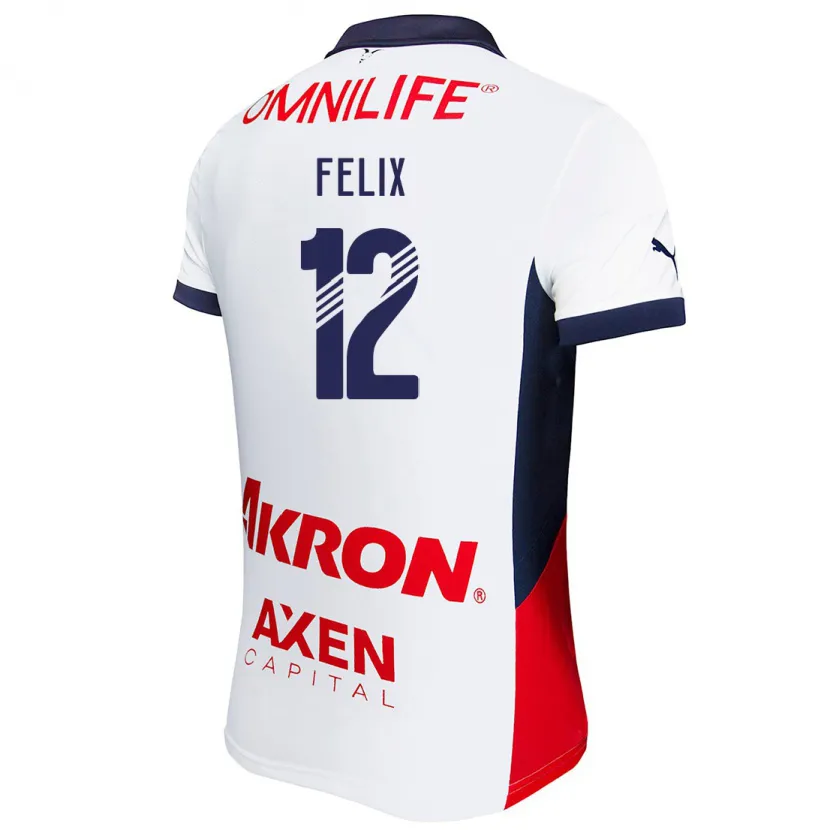 Danxenメンズブランカ・フェリックス#12白 赤 青アウェイシャツ2024/25ジャージーユニフォーム