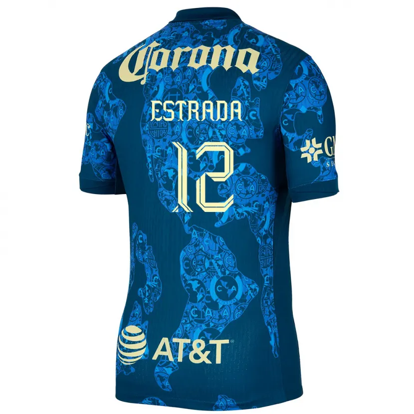 DanxenメンズJonathan Estrada#12青 黄アウェイシャツ2024/25ジャージーユニフォーム