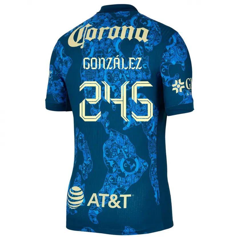 DanxenメンズEnrique González#245青 黄アウェイシャツ2024/25ジャージーユニフォーム
