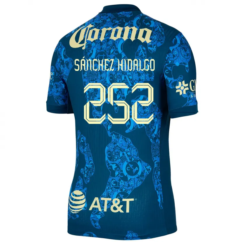 DanxenメンズHoracio Sánchez Hidalgo#252青 黄アウェイシャツ2024/25ジャージーユニフォーム