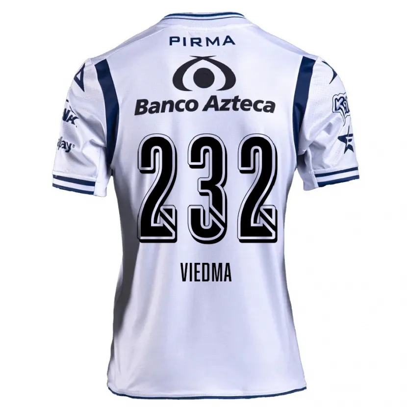 DanxenレディースAlvar Viedma#232ホワイト ネイビーブルーホームシャツ2024/25ジャージーユニフォーム